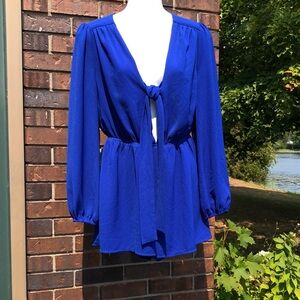 Chic Royal Blue Women's Romper
